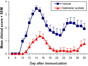 Spinal cord homogenate induced EAE in (BALB/c x SJL)F1 mice - scores